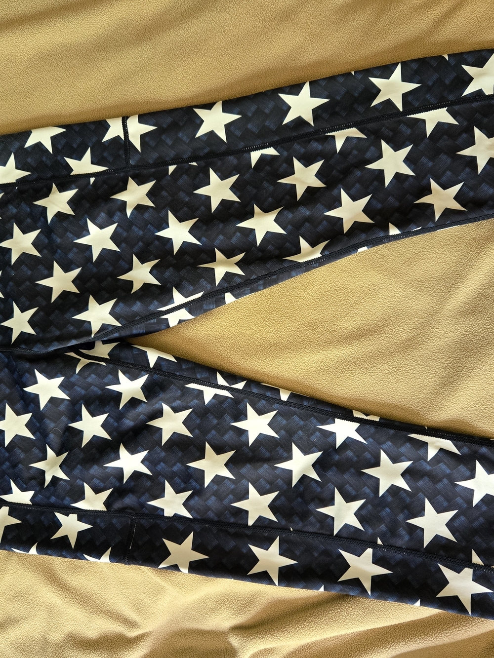 Constantly Varied Gear Navy Leggings with White Star Print Size LG CAPRIS length